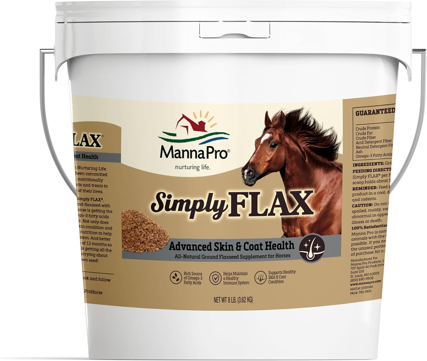 Manna Pro Simply Flax for Horses - Omega-3 Rich Supplement