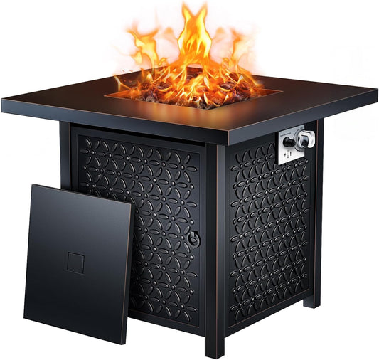 Ciays 32 Inch Propane Fire Pit Table for Outdoor Gatherings