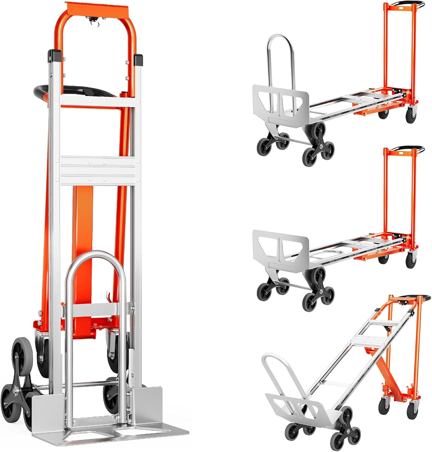 4 in 1 Industrial Convertible Stair Climbing Cart for Heavy Loads