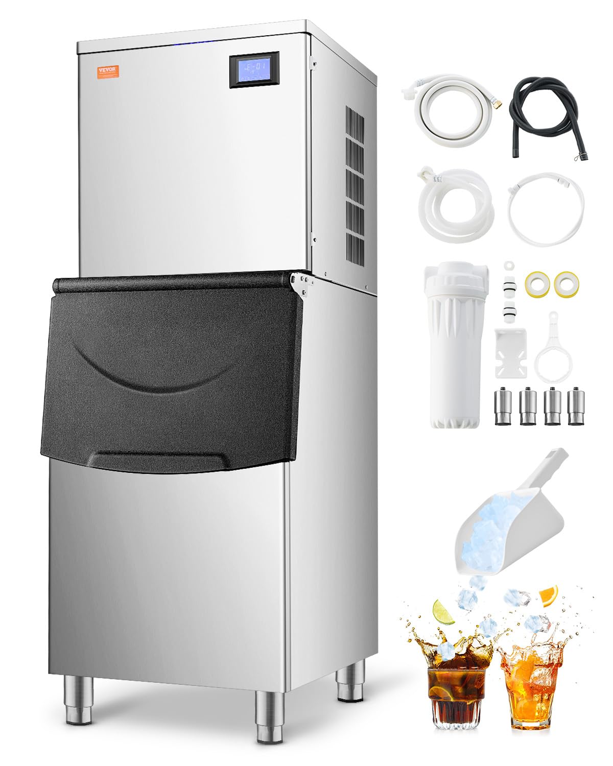 VEVOR Commercial Ice Maker Machine for Bar Cafe Restaurant