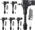 UF349 Ignition Coils Pack & Spark Plugs Compatible with Nissan