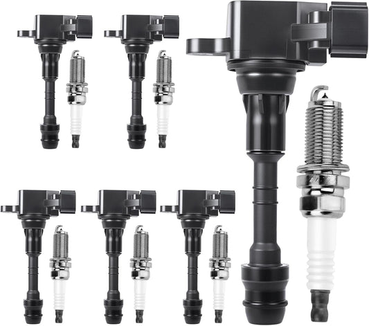 UF349 Ignition Coils Pack & Spark Plugs for Nissan Vehicles