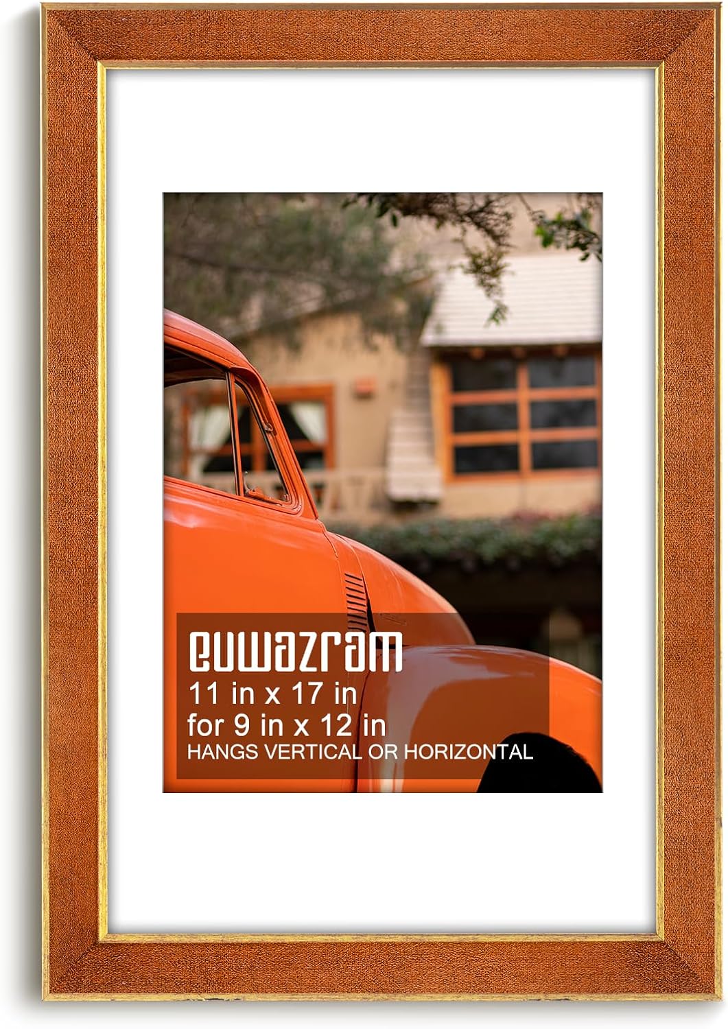 Elegant Brown Suede 11x17 Frame for Artwork and Photos