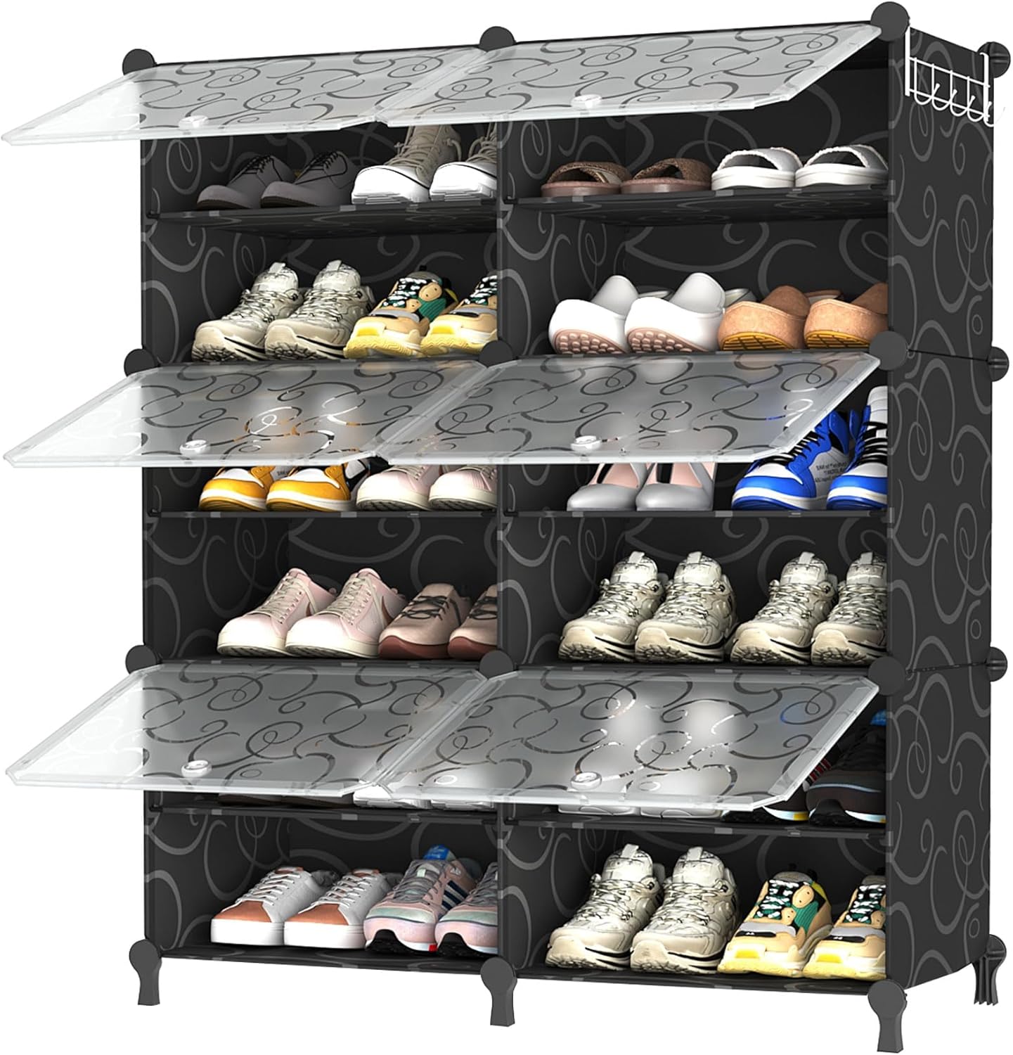 AWTATOS 6 Tier Shoe Rack for 24 Pairs of Shoes Storage