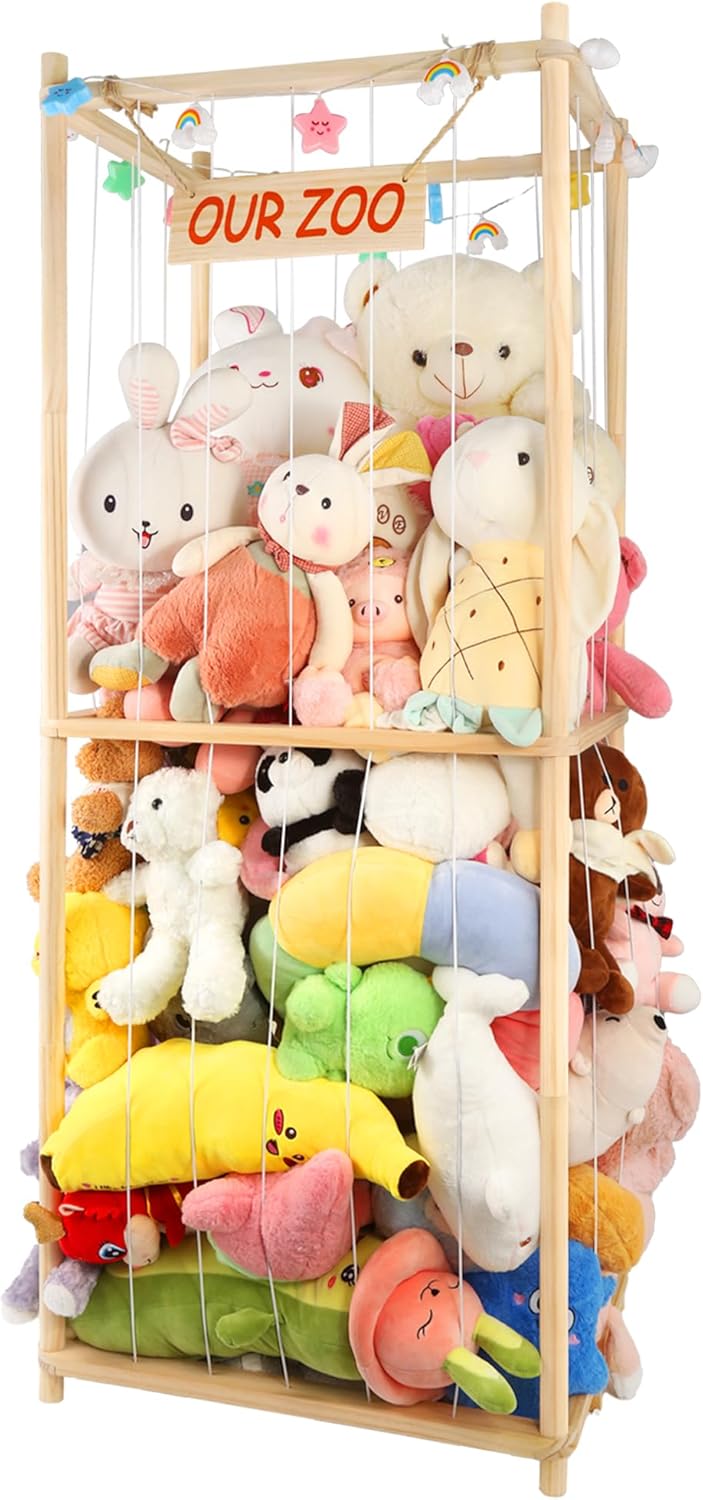 63 Inch Extra Large Stuffed Animal Storage for Kids Toys