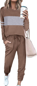 Womens 2 Piece Lounge Set Tracksuit - Comfortable Fall Travel Wear