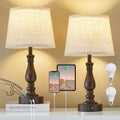 Touch Bedside Lamps Set of 2 with USB Ports for Modern Homes