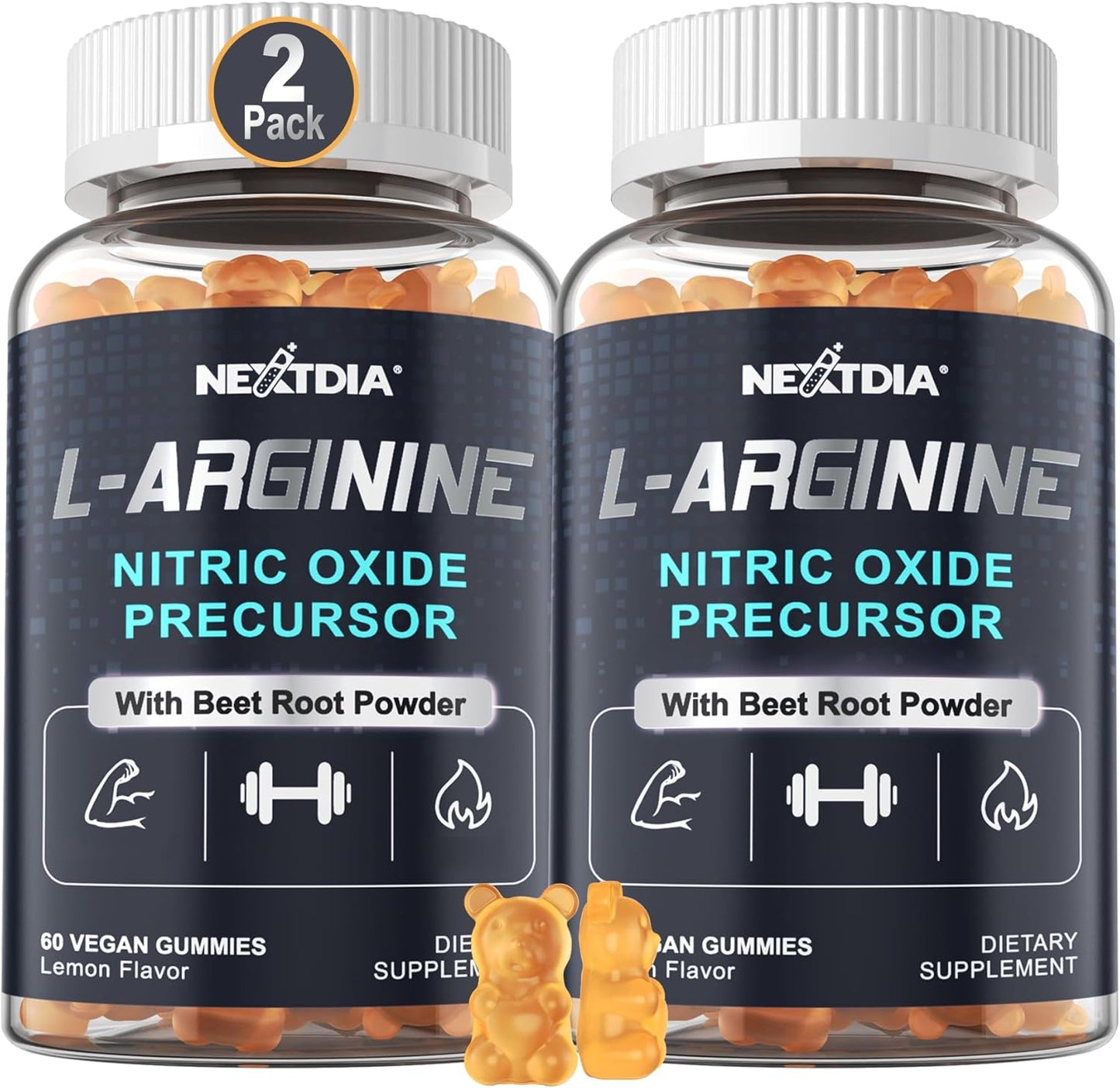 Sugar Free L Arginine Nitric Oxide Gummies for Energy Boost