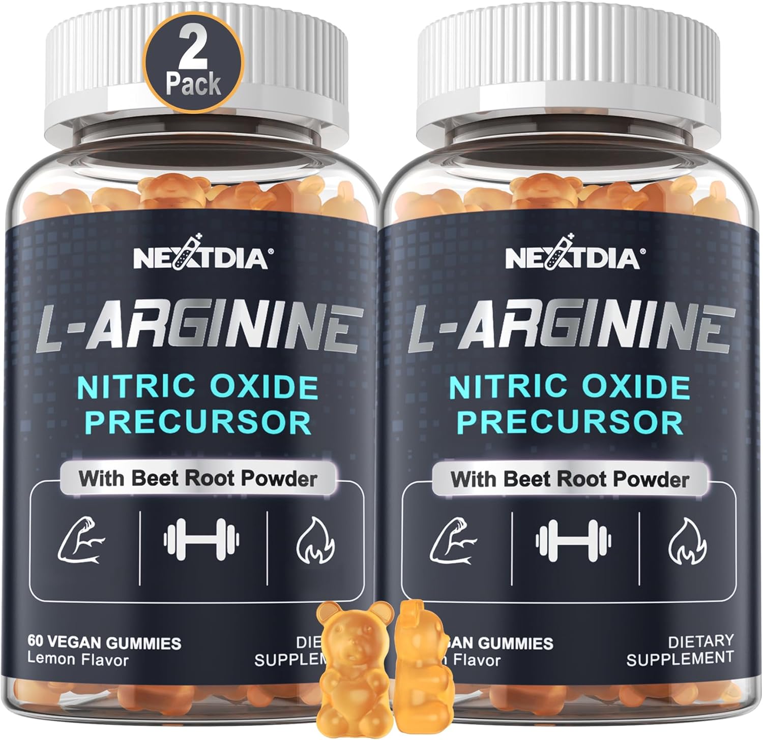Sugar Free L Arginine Nitric Oxide Gummies for Energy Boost