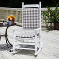 Klear Vu Porch Rocking Chair Cushion Set - Comfortable Check Taupe