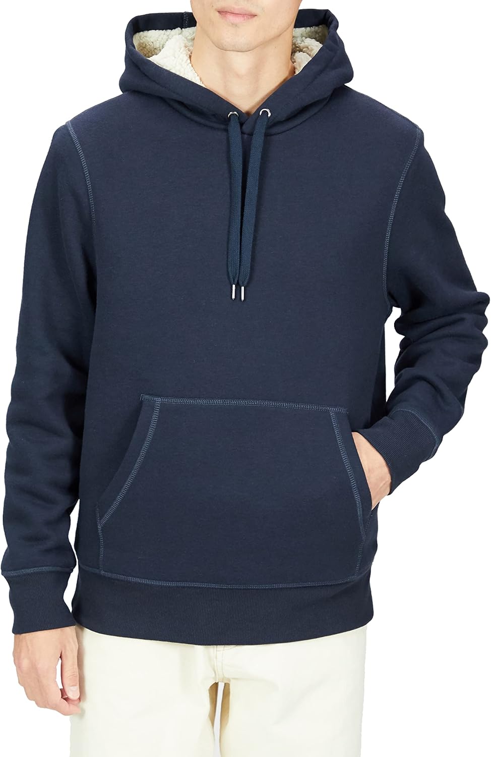 Essentials Men's Sherpa Hoodie for Warmth