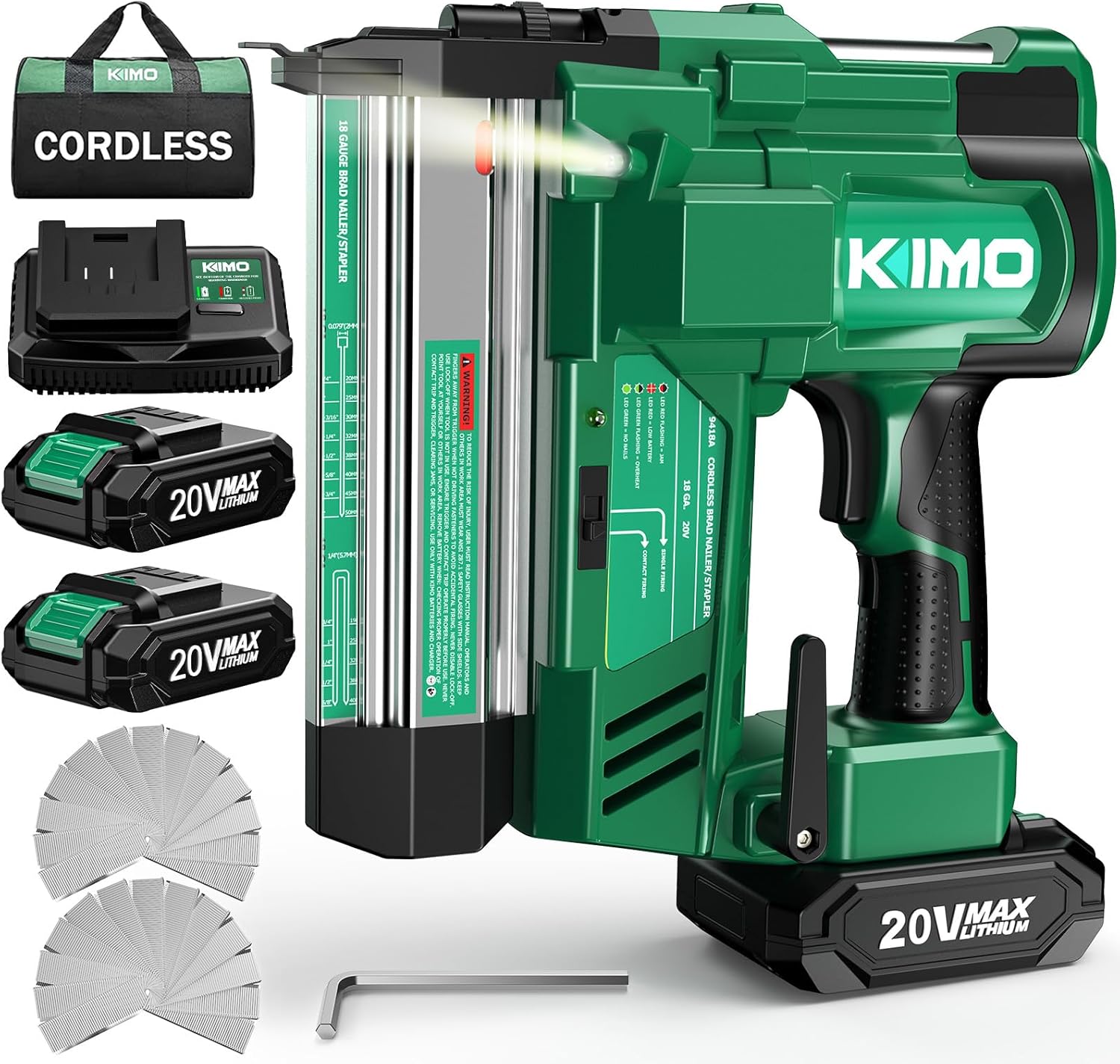 KIMO 18 Gauge Cordless Nail Gun: Precision & Power for DIY