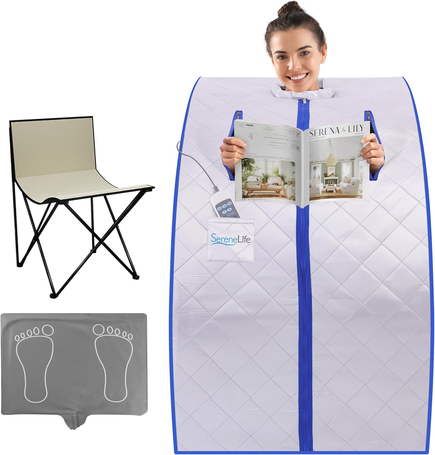 Portable Infrared Sauna with Heated Foot Pad - Home Spa Rejuvenation