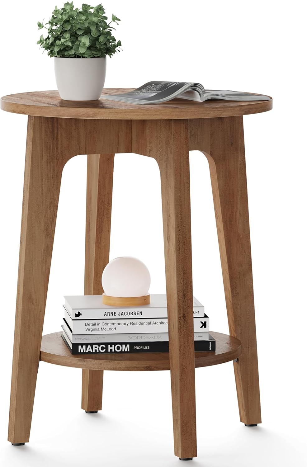 VASAGLE MAEZO Collection Small Round End Table for Living Room