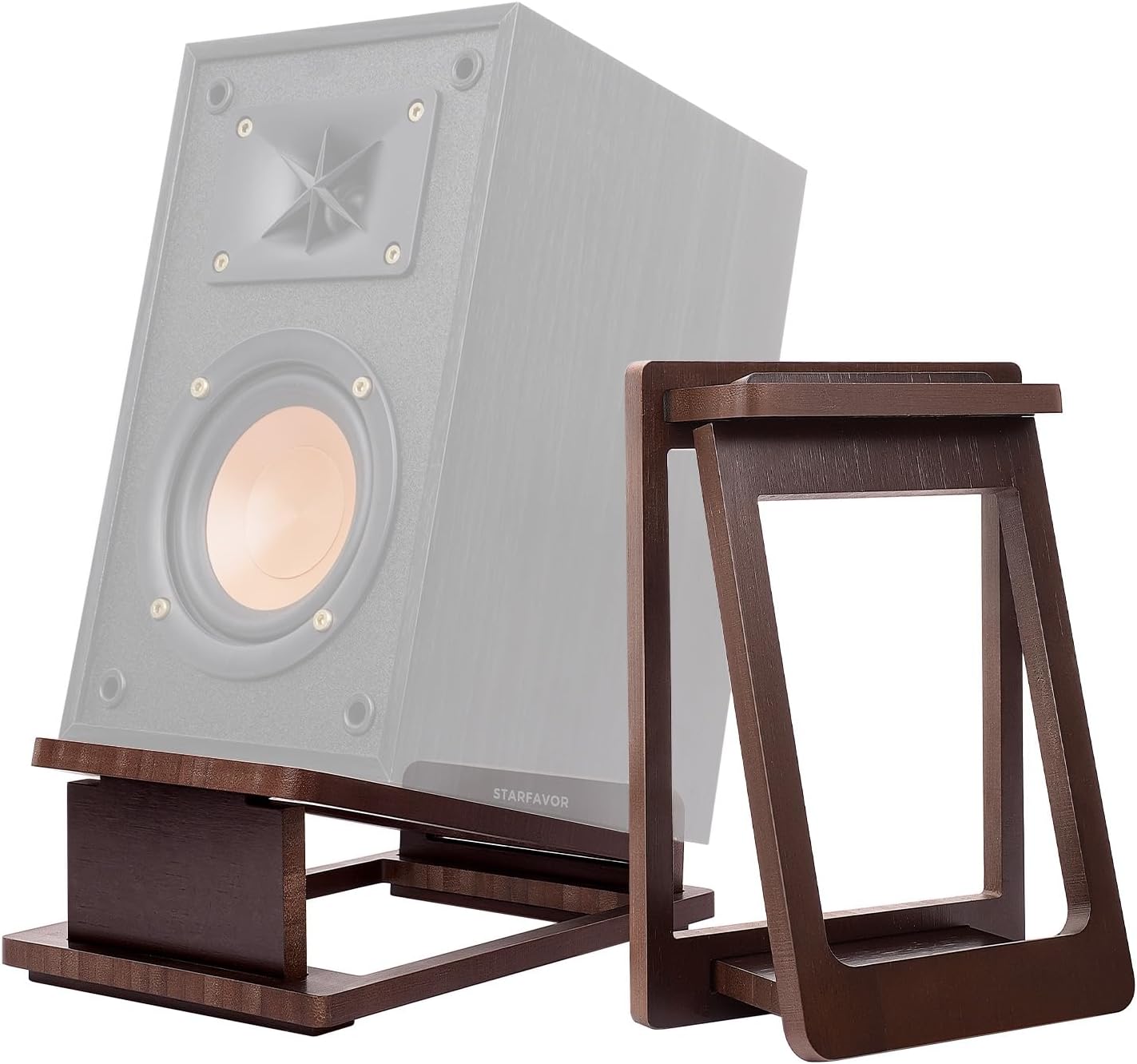 Wooden Speaker Stands with Vibration Absorption Pads