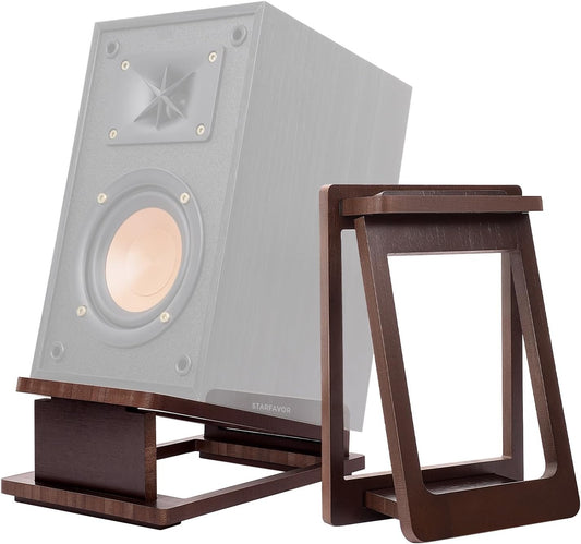 Wooden Speaker Stands with Vibration Absorption Pads