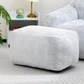 HollyHOME 15in Bean Bag Ottoman Pouf - Supportive Memory Foam