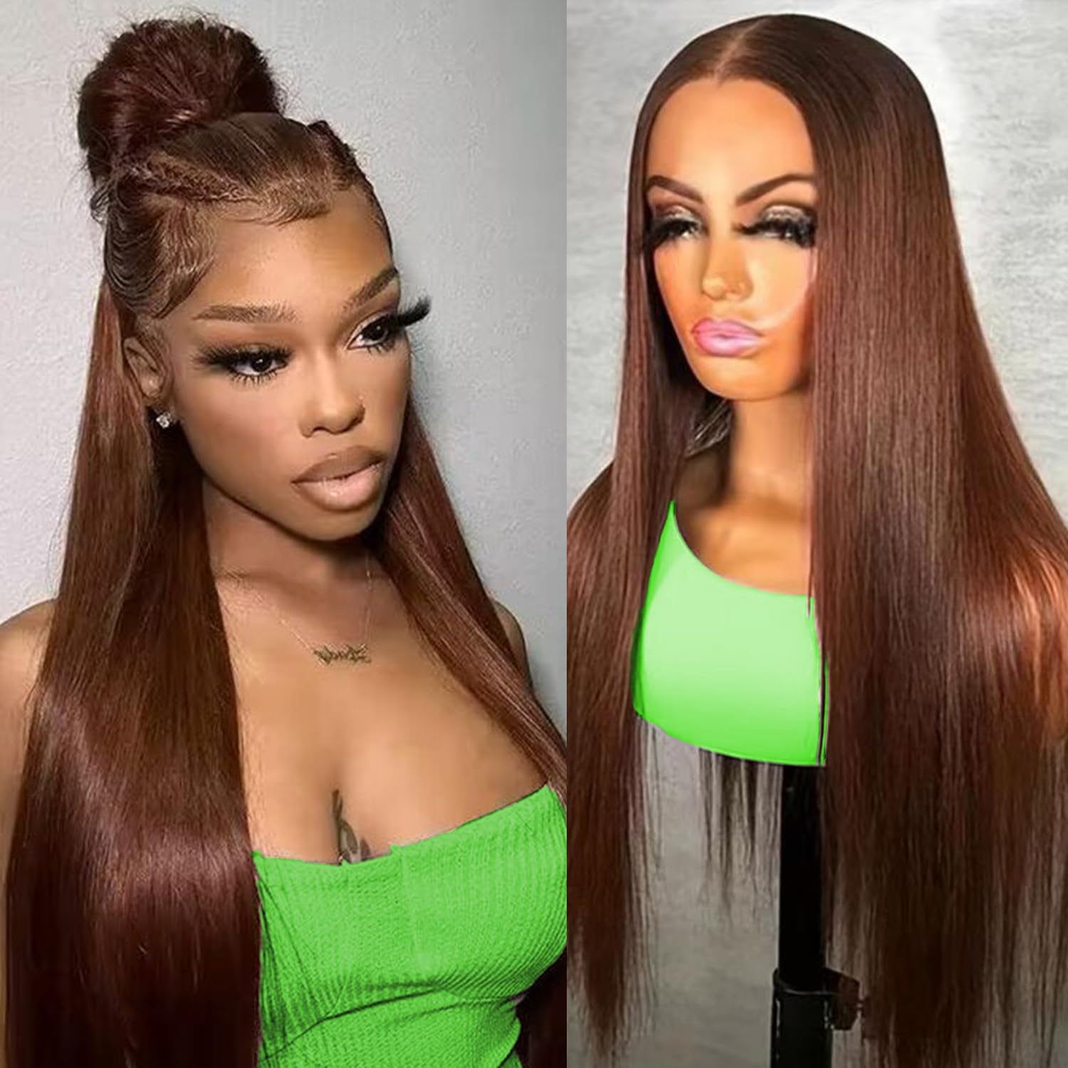 200% Density Chocolate Brown Lace Front Wig for Stunning Looks