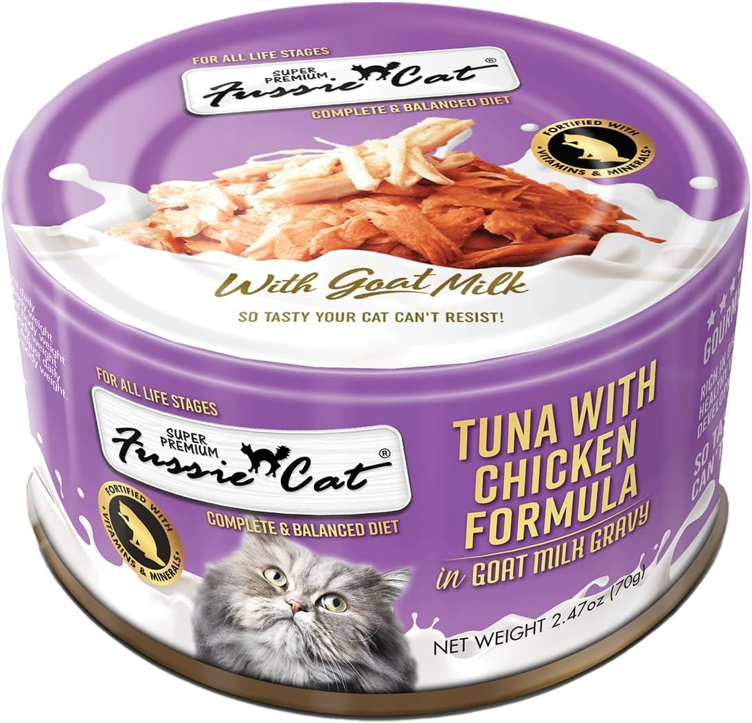 Fussie Cat Premium Canned Wet Cat Food in Goat Milk Gravy
