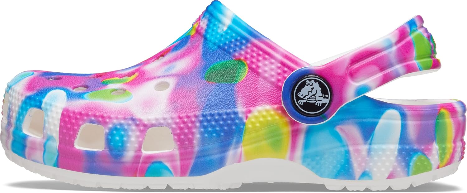 Crocs Kids' Classic Tie Dye Clogs for Fun and Comfort