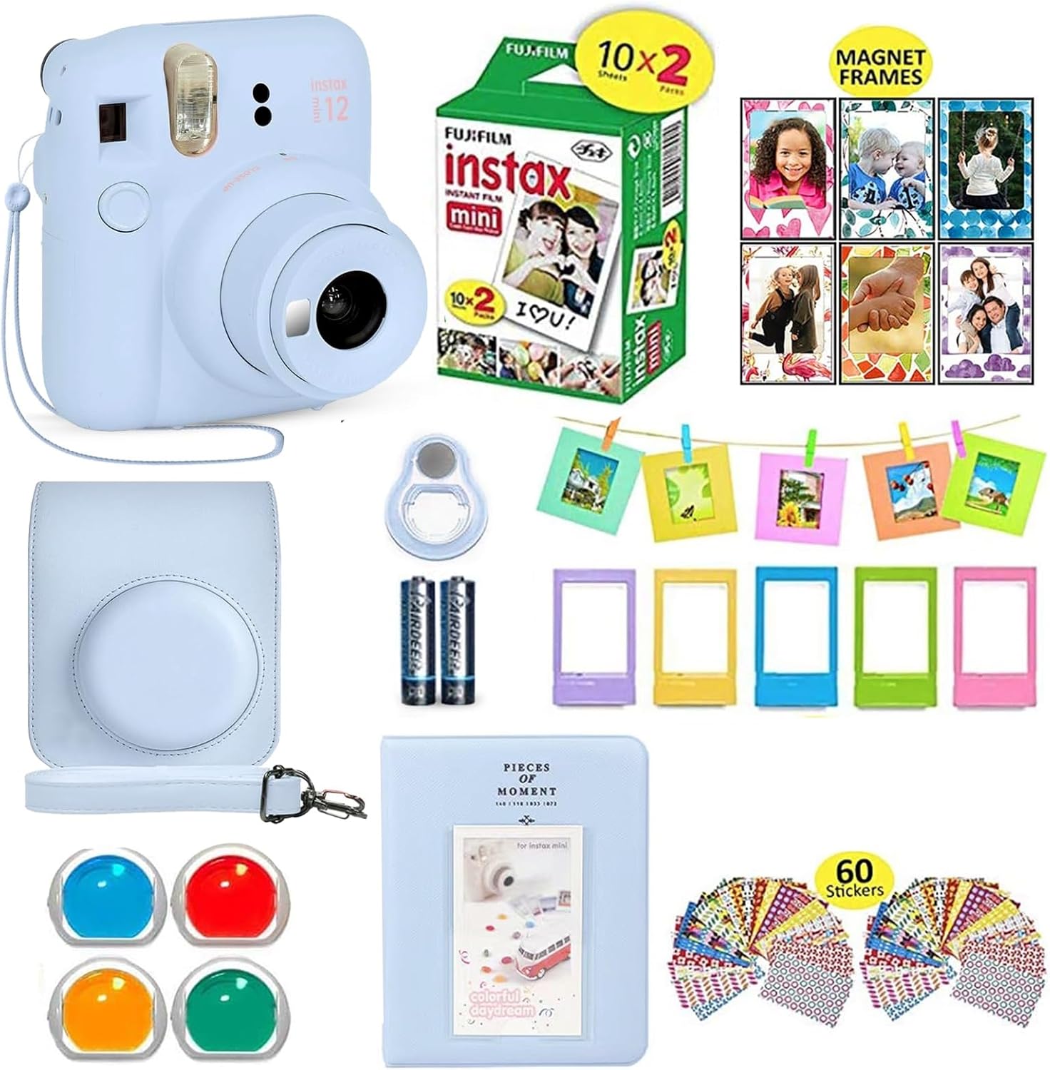 Fujifilm Instax Mini 12 Camera Bundle with Film and Accessories