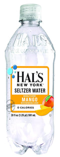 Hal's New York Mango Sparkling Water 24-Pack - Zero Sugar Refreshment