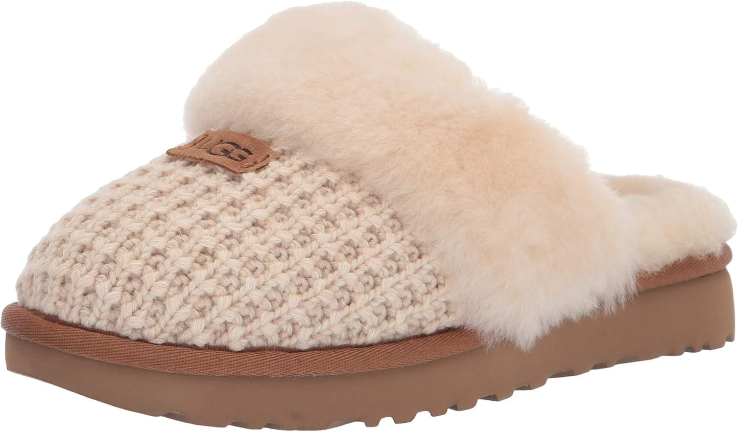 UGG Women's Cozy Slipper with Soft Knit Upper and Sheepskin Collar