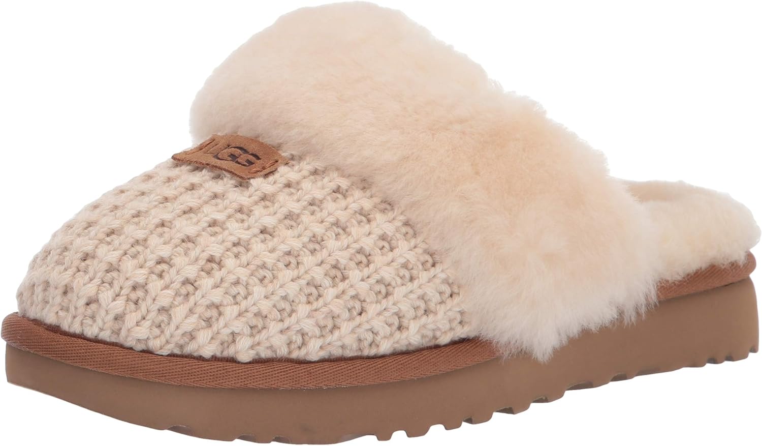 UGG Women's Cozy Slipper with Soft Knit Upper and Sheepskin Collar