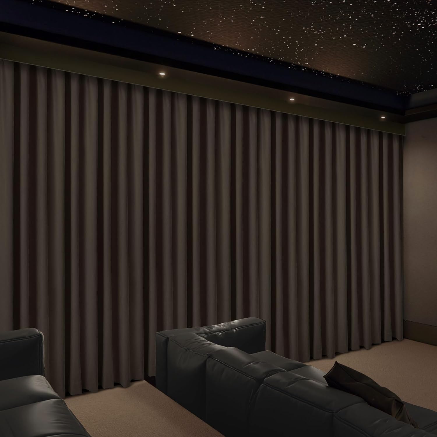 100% Blackout Velvet Theater Curtain by Macochico