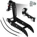 Mini Excavator Hydraulic Thumb 3-Hole with L-Shaped Bracket - Classic