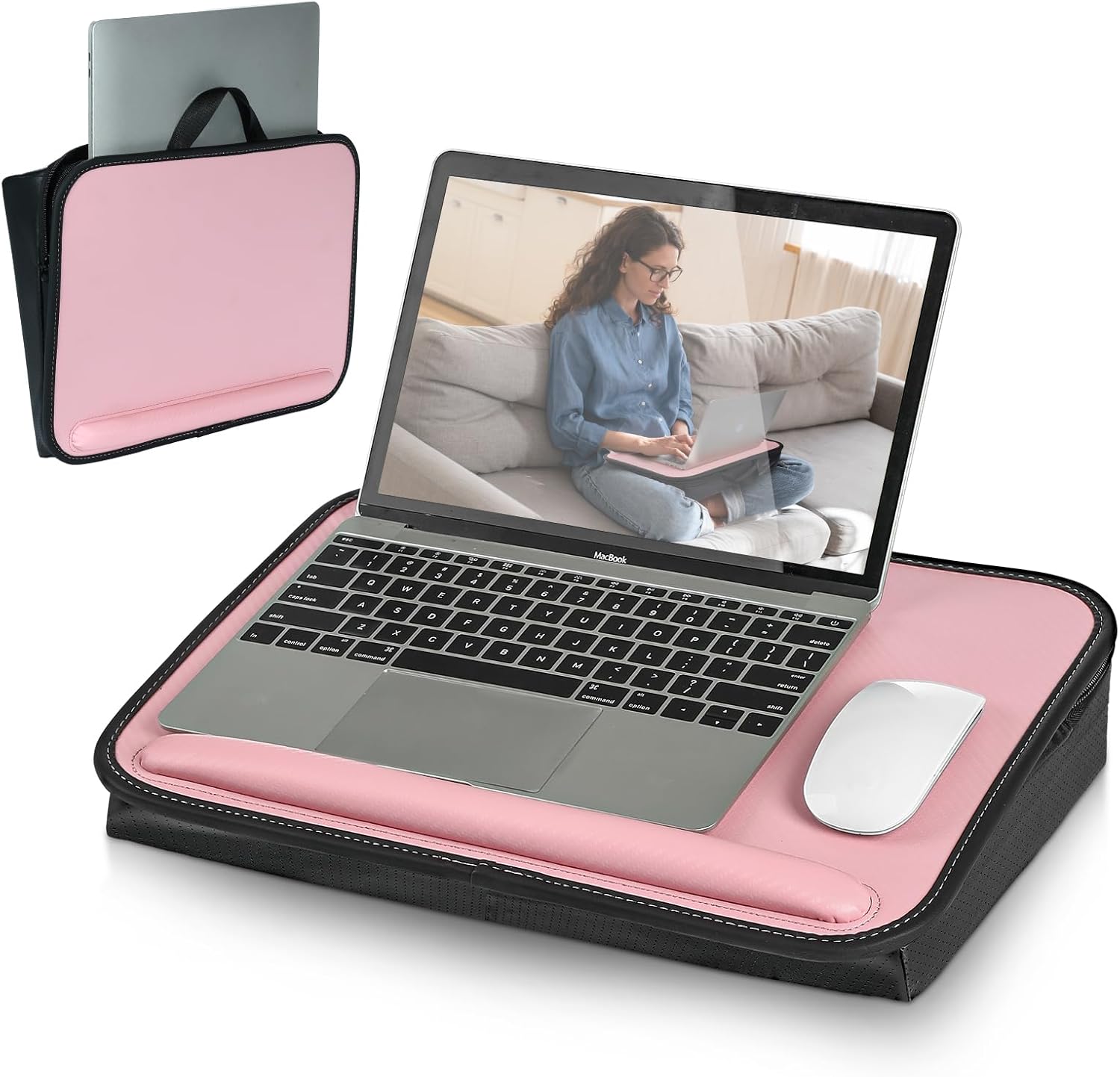 Allinside Pink Laptop Lap Desk: Comfort & Portability
