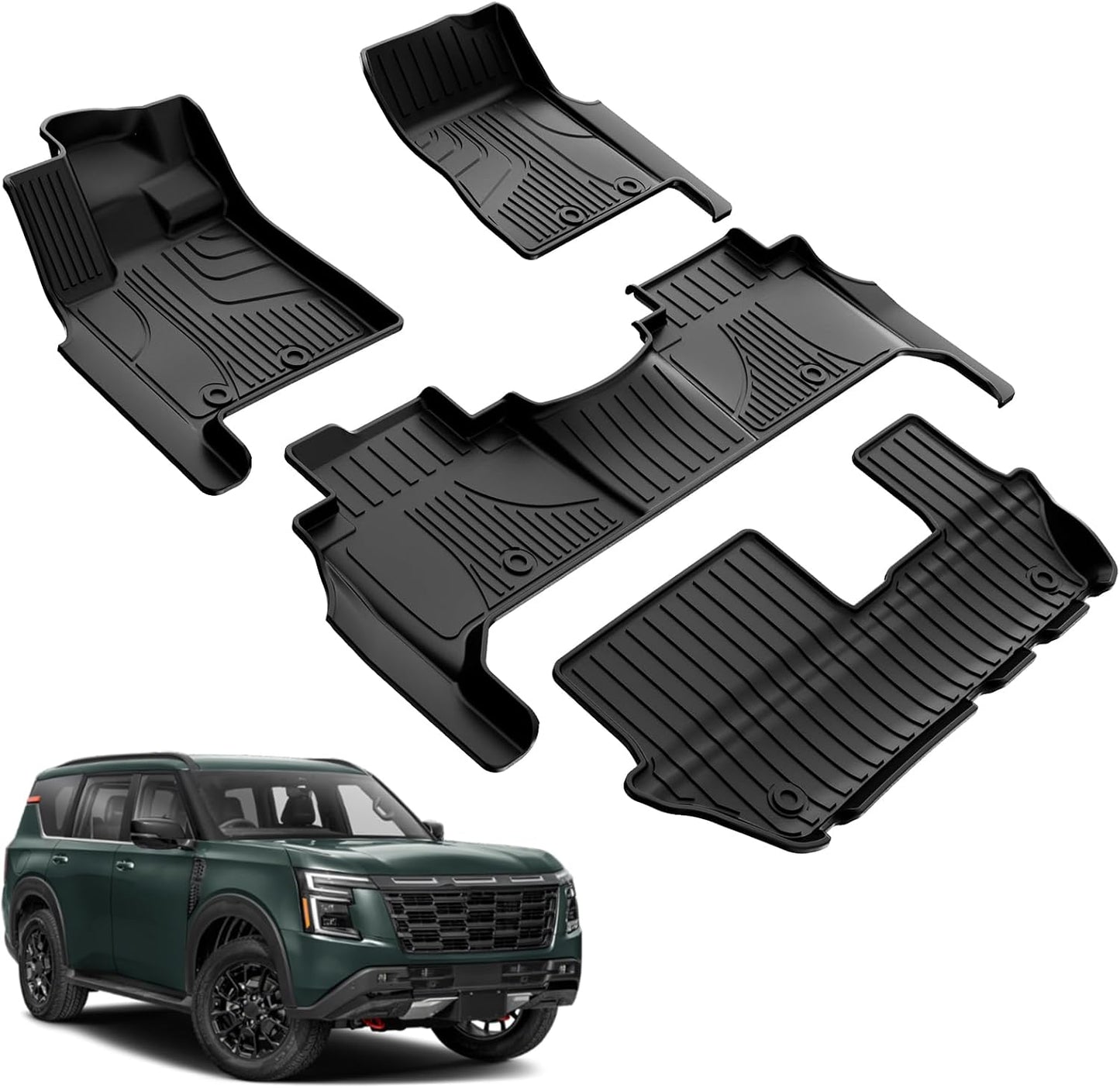Custom Fit AOMSAZTO Floor Mats for 2025 Nissan Armada QX80