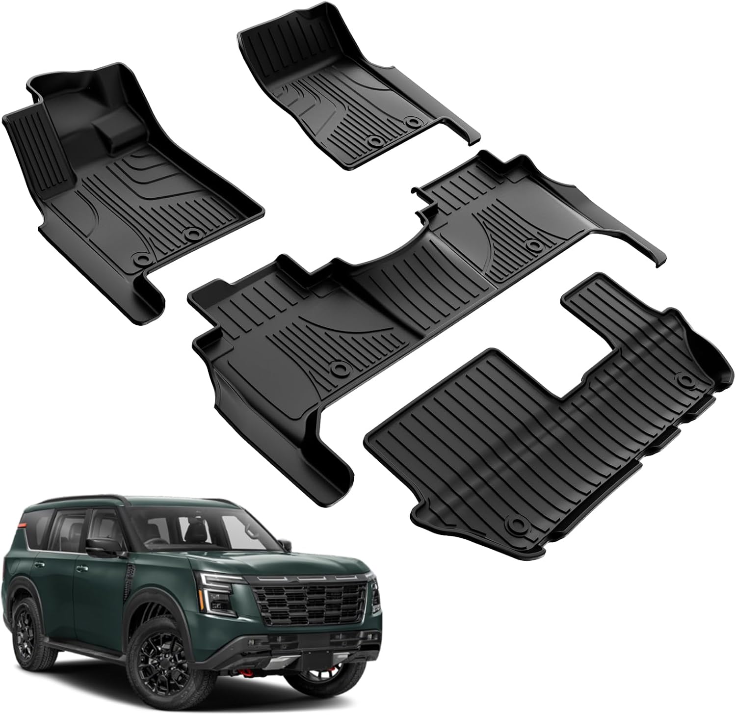 Custom Fit AOMSAZTO Floor Mats for 2025 Nissan Armada QX80