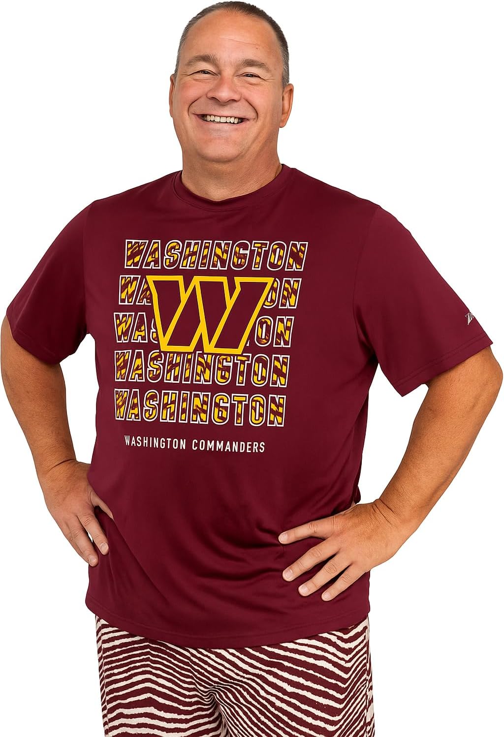Zubaz NFL Men's Short Sleeve Team Graphic T-Shirt for Fans