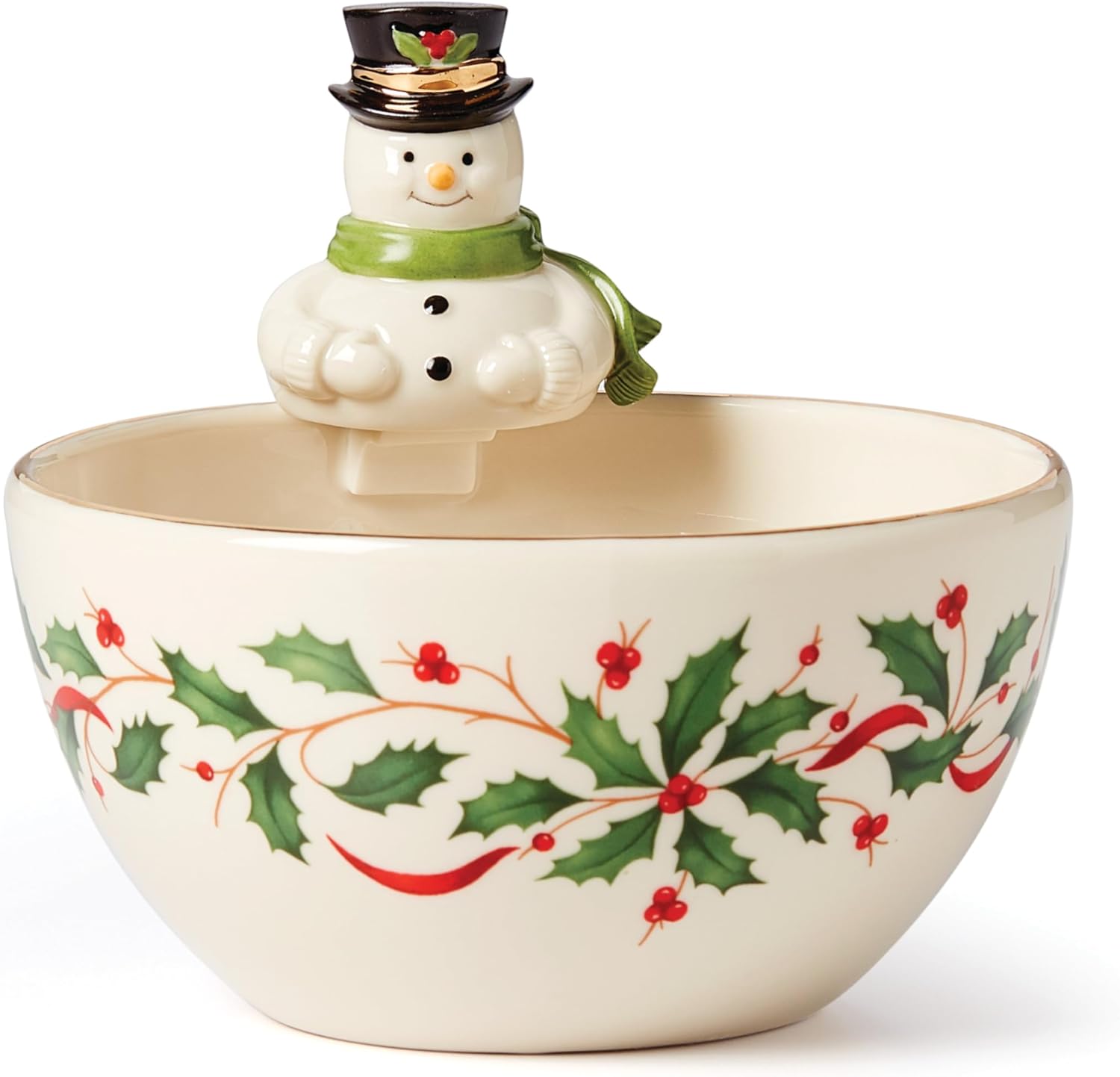 Lenox Holiday Snowman Bowl for Festive Christmas Hosting
