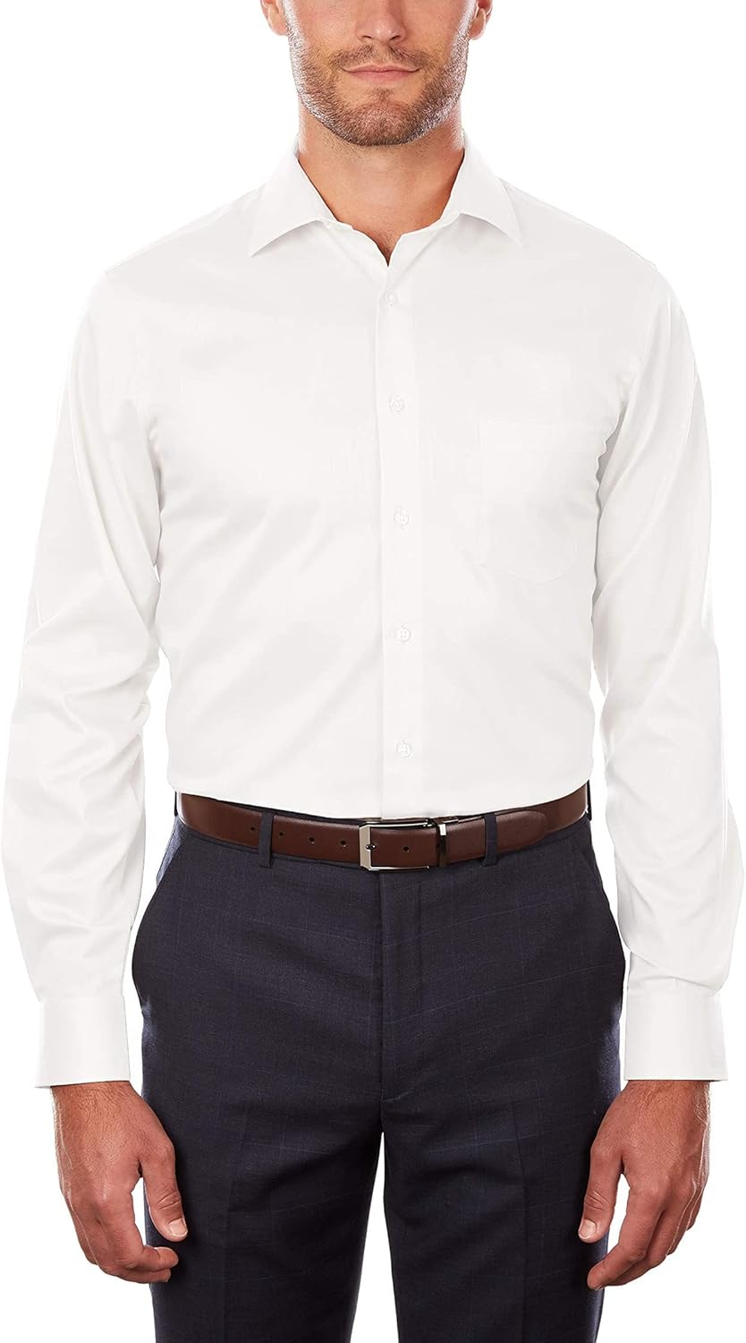 Van Heusen Men's Dress Shirt with Flex Collar for Comfort