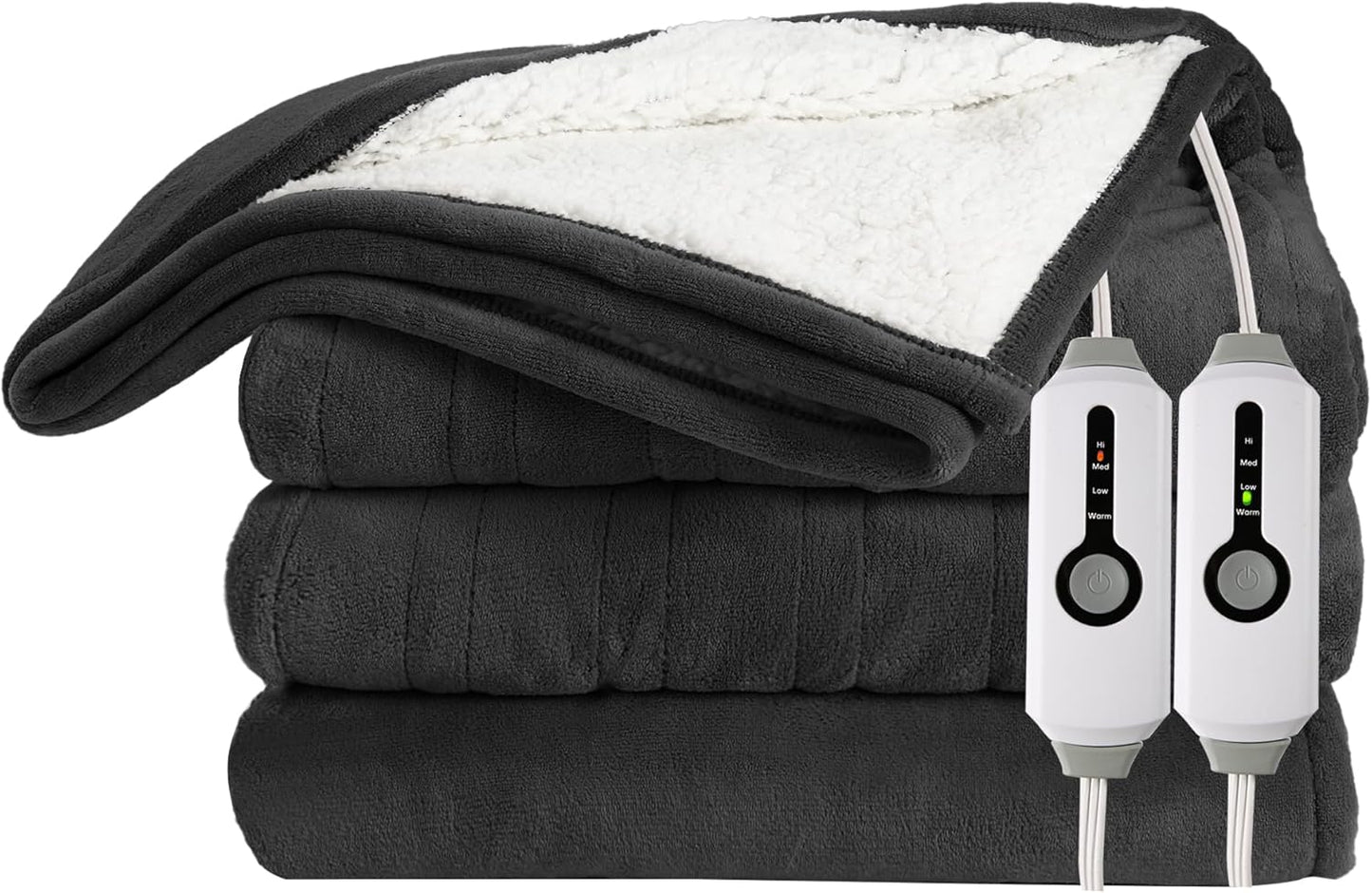 Electric Heated Blanket King Size with Microplush Cover for Comfort