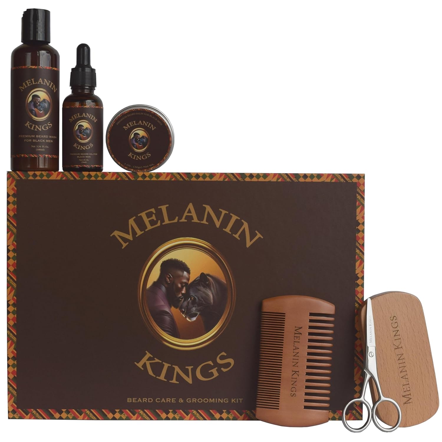 Melanin Kings Beard Grooming Kit for Men - Ultimate Care Set