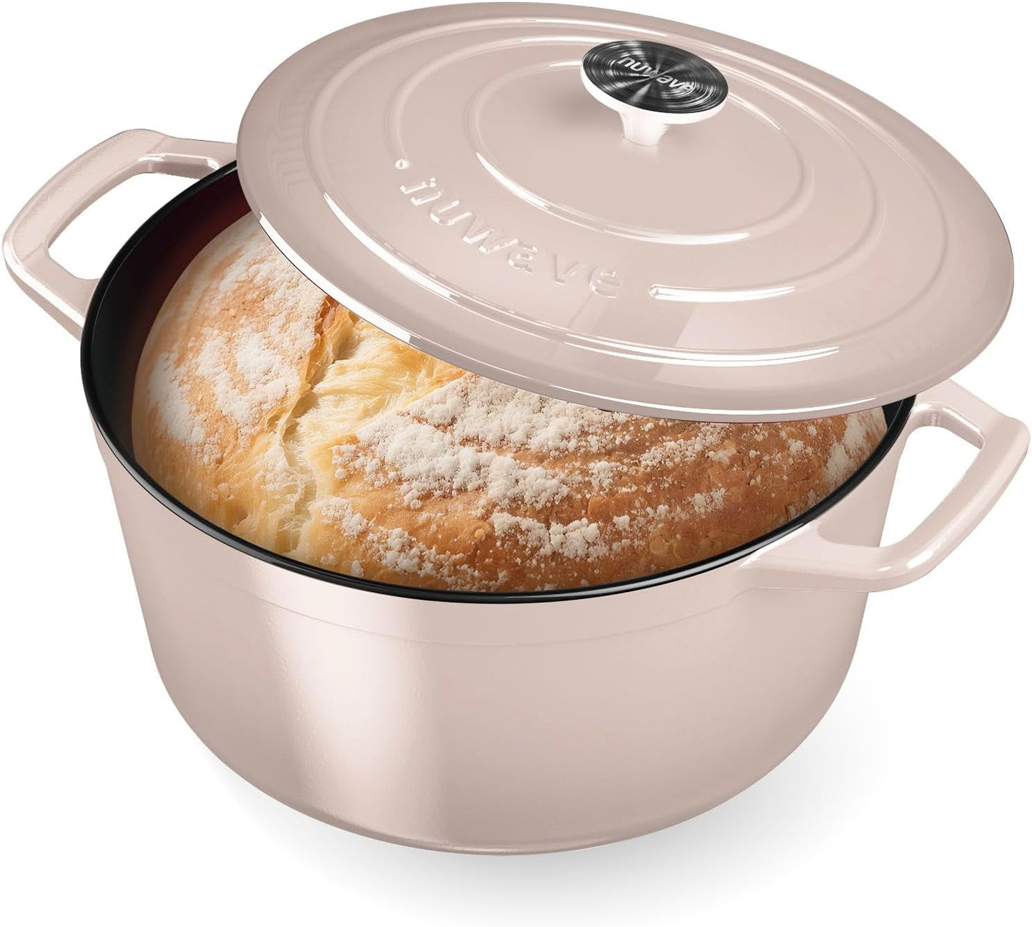 Nuwave 6QT Enameled Cast Iron Dutch Oven for Healthy Cooking