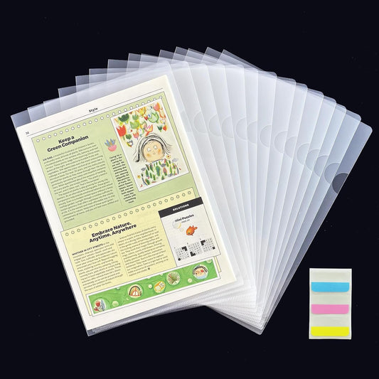 200 Pack Document Clear Plastic Folder for US Letter Size Papers