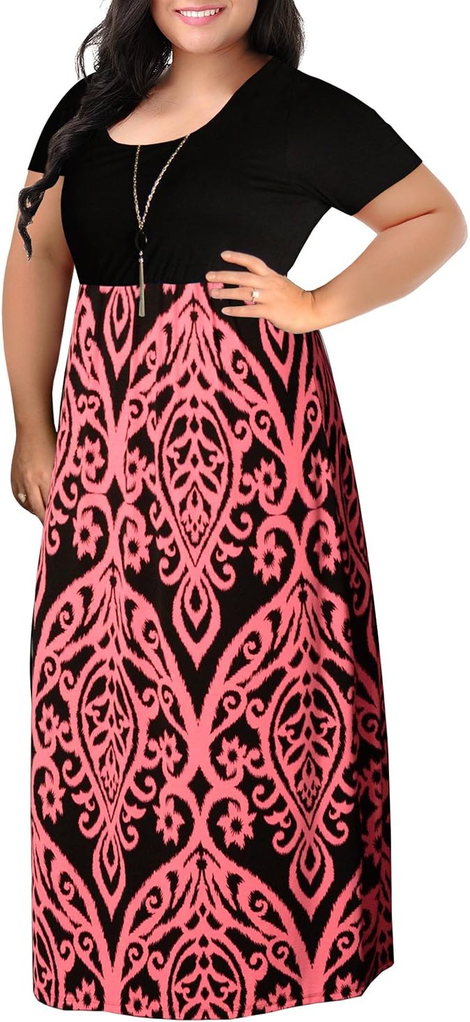 Plus Size Maxi Dresses for Curvy Women with Pockets
