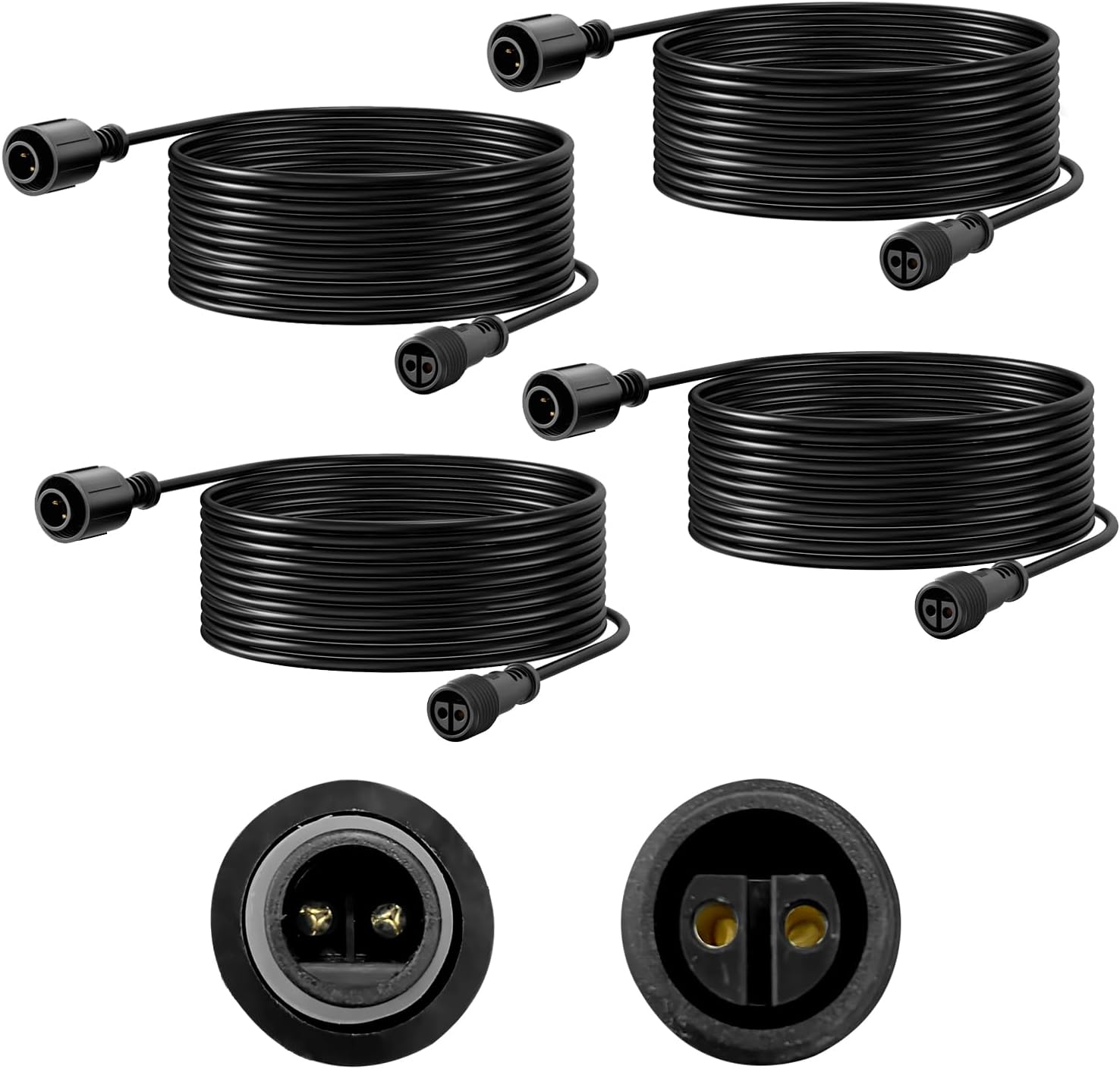 4pcs 6.5ft Extension Cord for SUNTHIN Warm White Spotlights