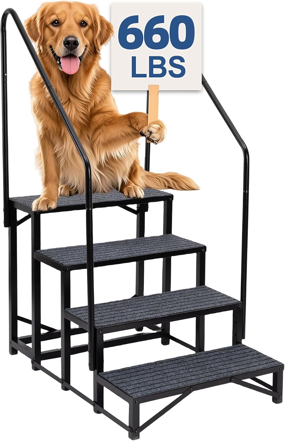 4-Step RV Steps with Dual Handrails for Safe Access Anywhere