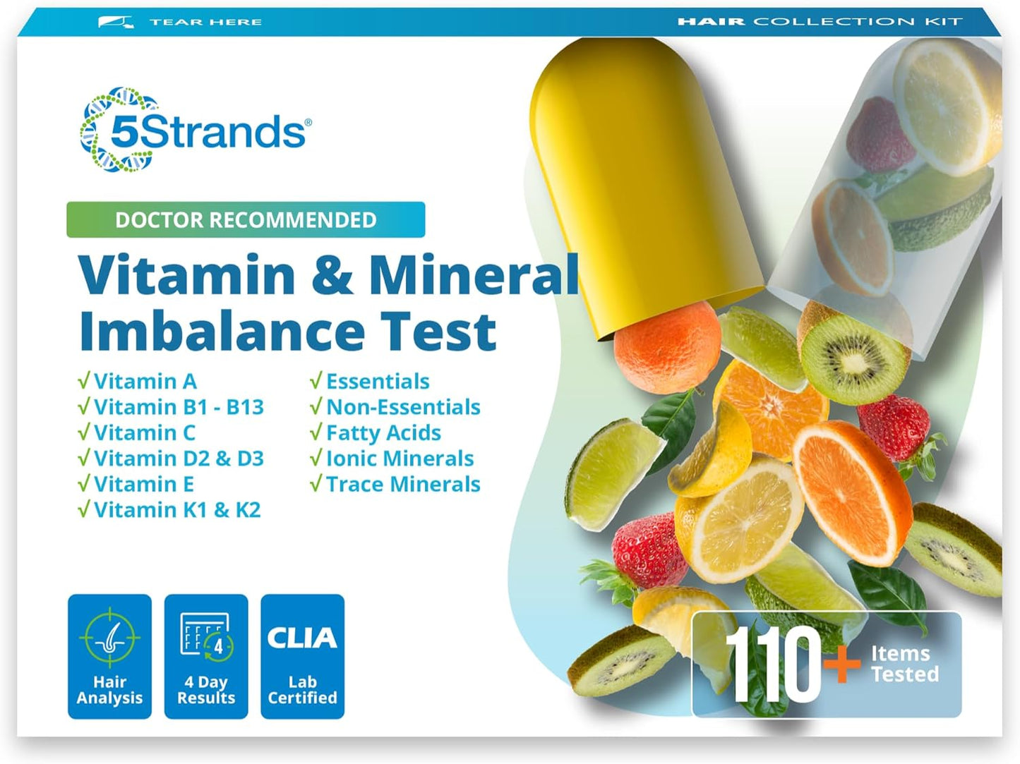 5Strands Nutrition Test for 112 Vitamins and Minerals at Home