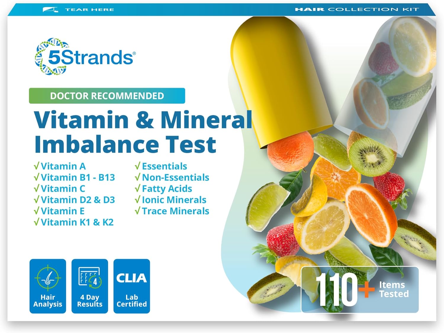 5Strands Nutrition Test for 112 Vitamins and Minerals at Home