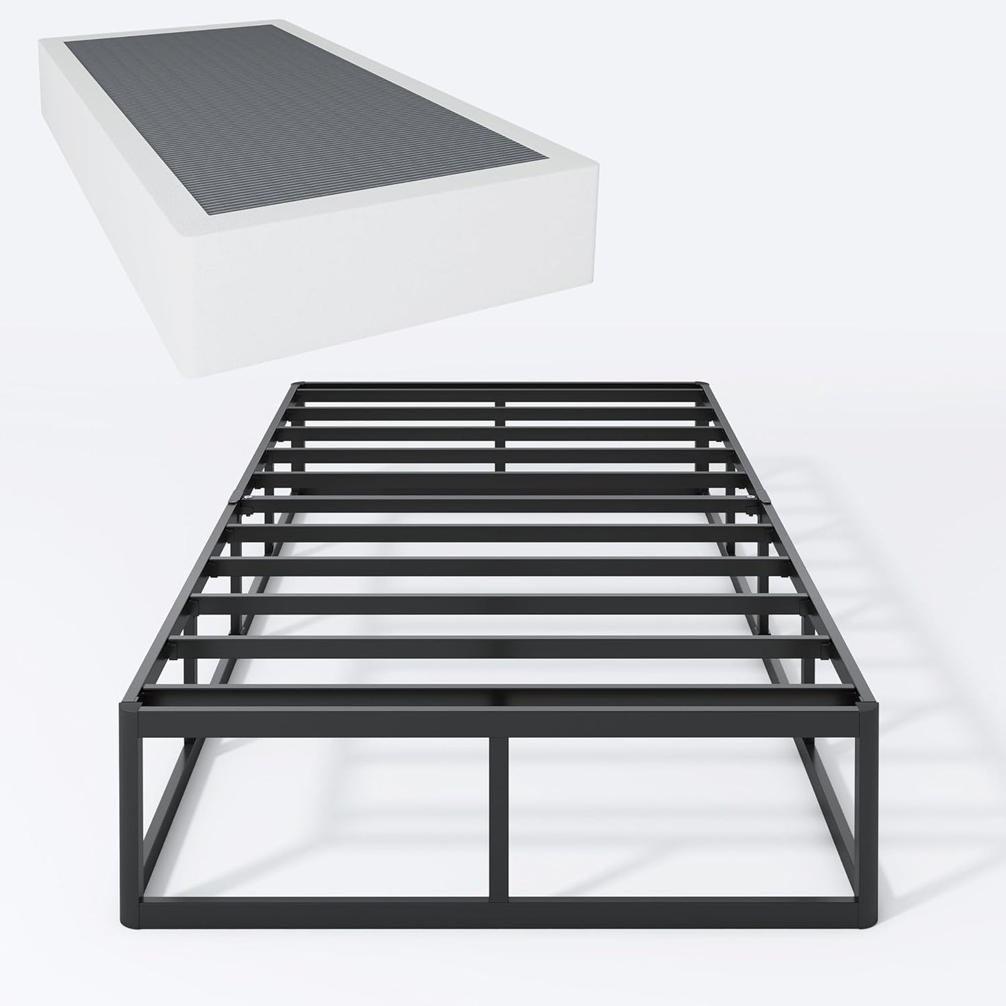 Twin Box Spring 9 Inch High Profile Metal Frame Foundation