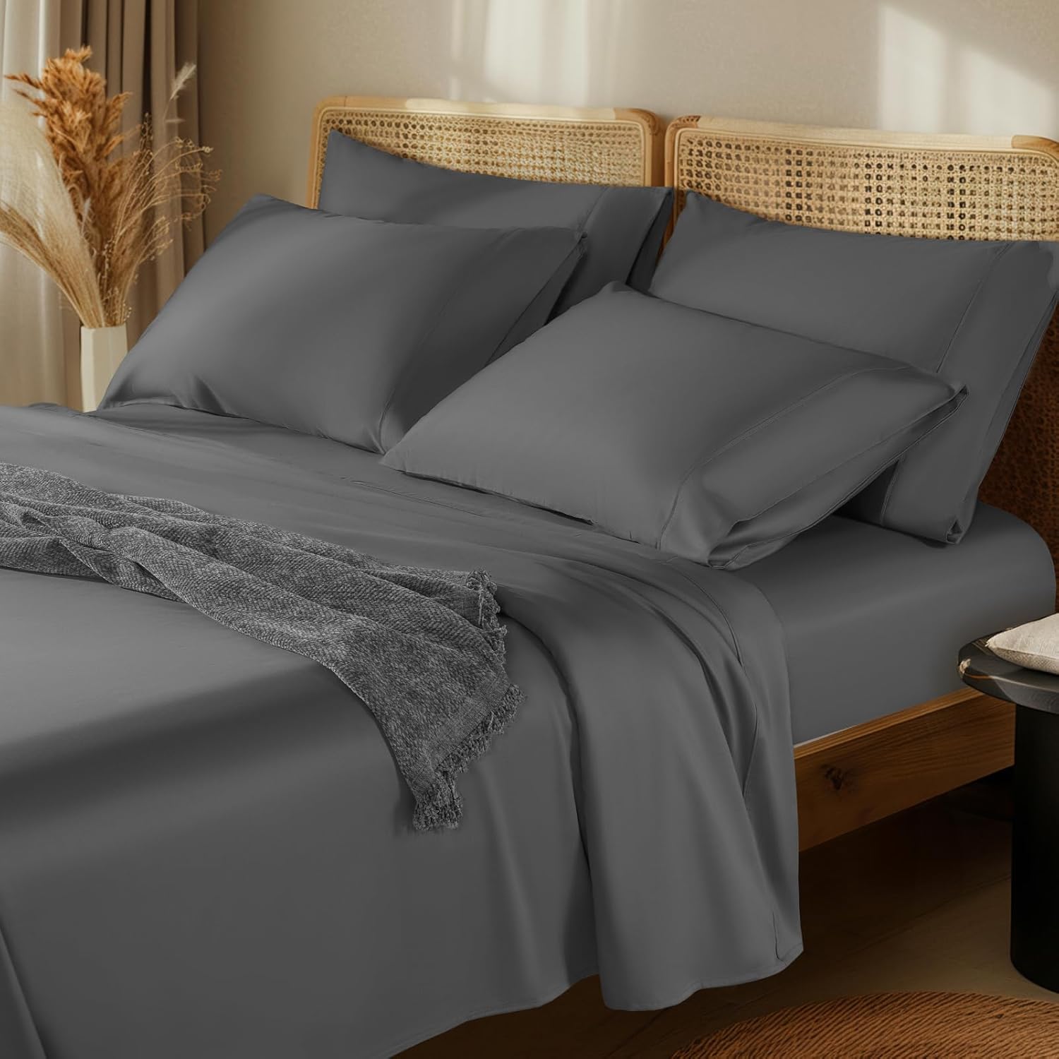 LBRO2M 1000 Thread Count Egyptian Cotton King Sheet Set