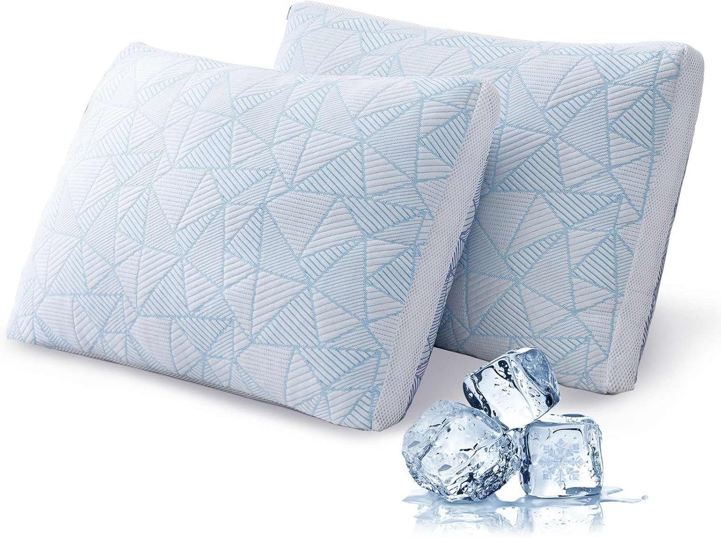Shredded Memory Foam Cooling Bamboo Viscose Pillows King Set
