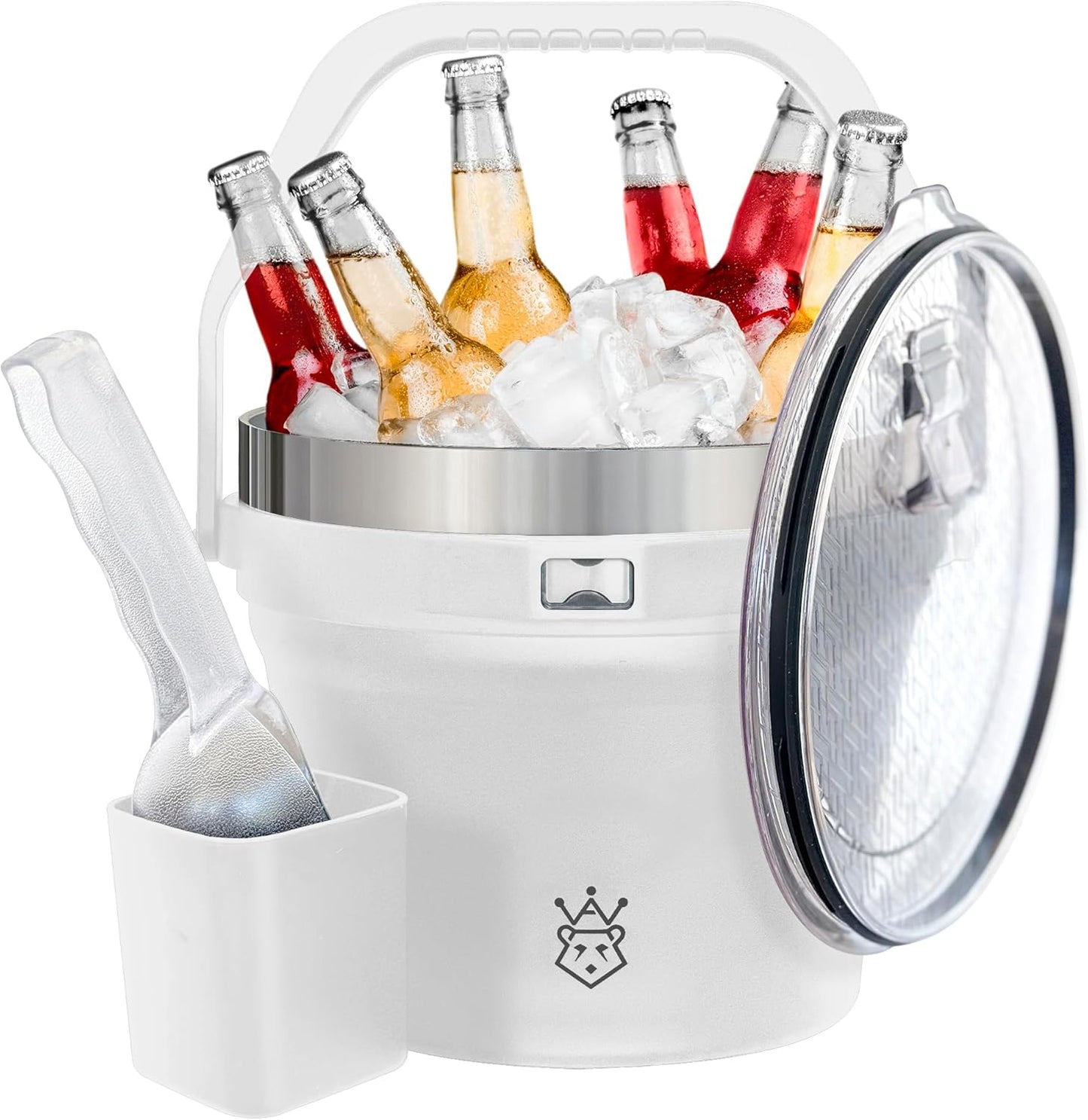 Large Ice Bucket for Parties - Double-Wall Insulated Design