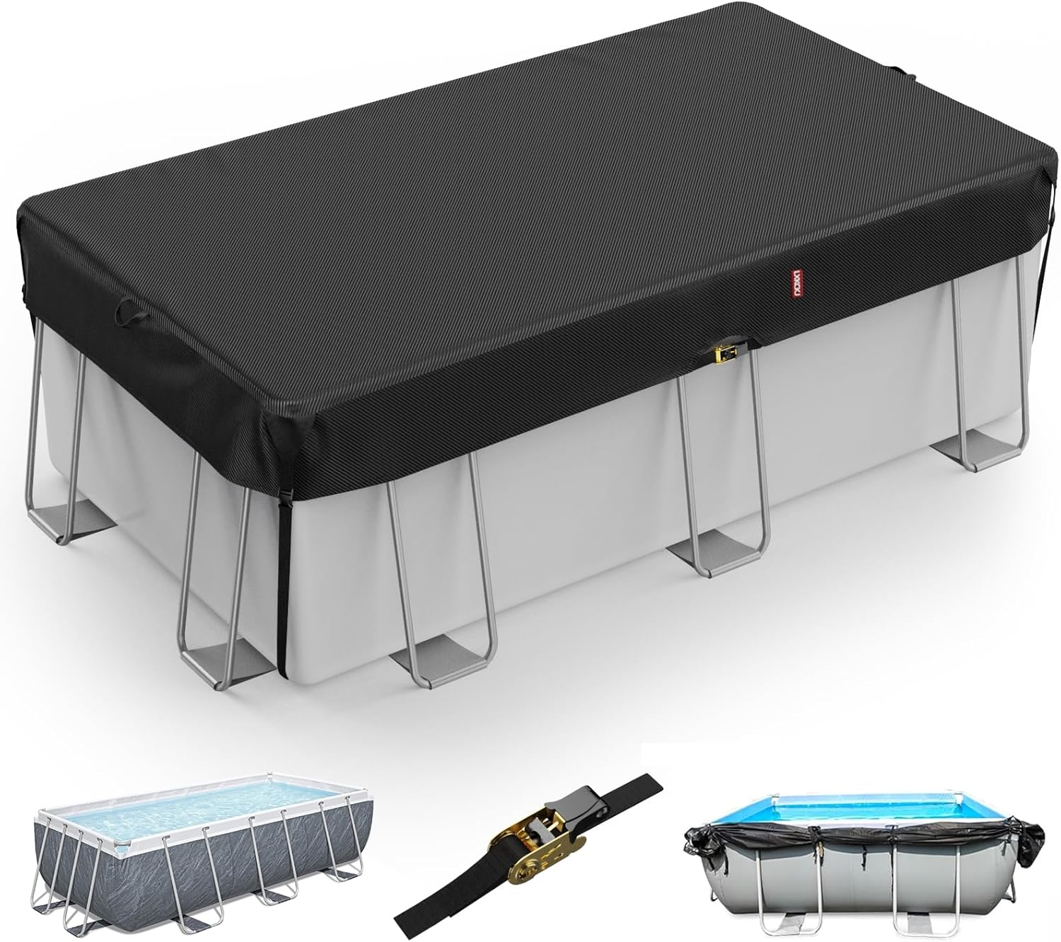 LXKCKJ 6x12 FT Rectangular Pool Cover for Above Ground Pools